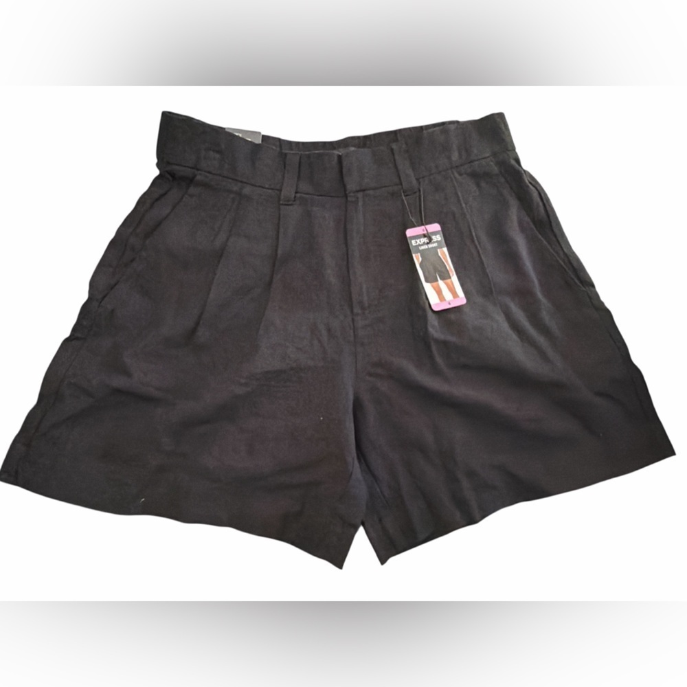 Express Black Linen Shorts NWT